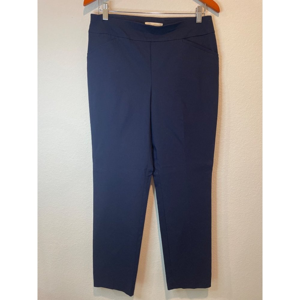 Talbots Navy Faux Pocket Elastic Waist Pants